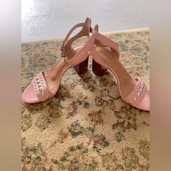 Coach Pink Paige Studded Sandal Heel size 7 - NWOT - Picture 5 of 15